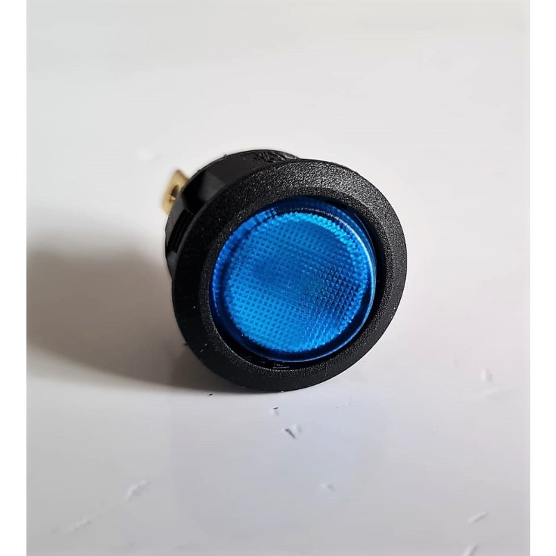 Mini Wippschalter Schalter blau 12V/20A beleuchtet rund 21mm Loch KFZ, 2,99  €