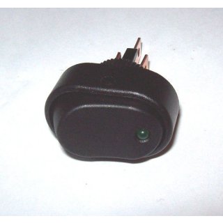 Mini Wippenschalter Schalter mit LED grün 24V/10A KFZ PKW Traktor